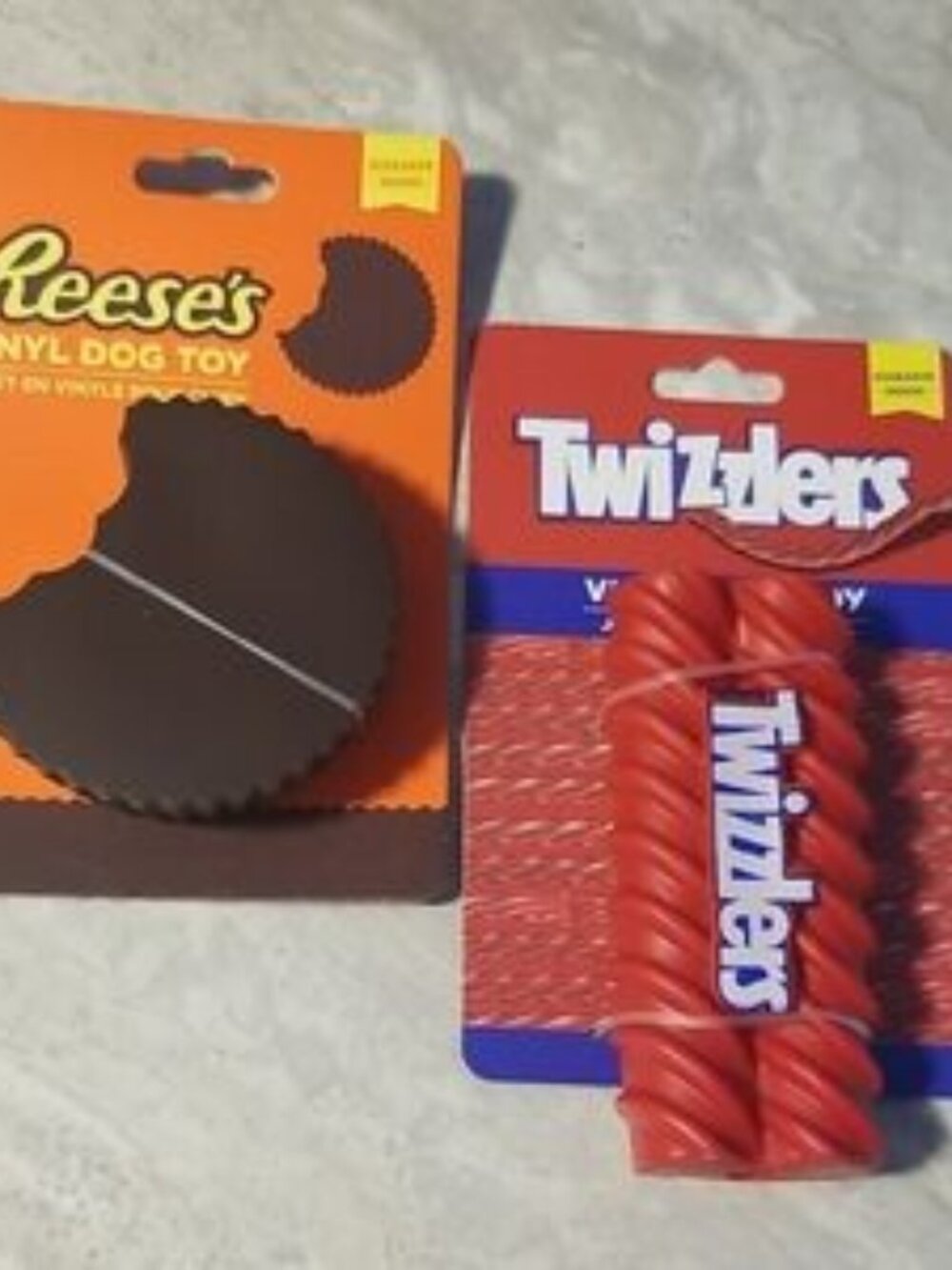 Reese's and Twizzlers Vinyl Dog Toys New